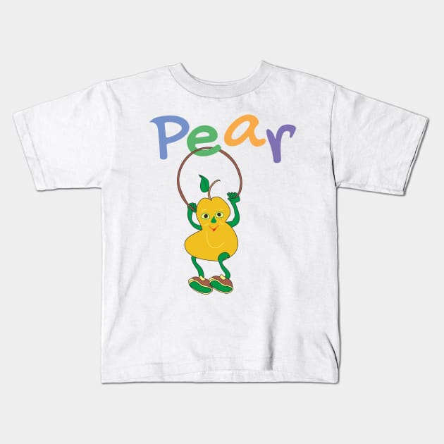Pear Kids T-Shirt by Alekvik